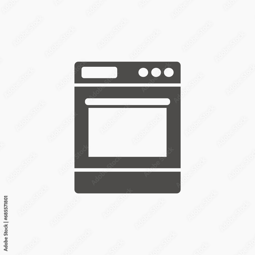 gas stove icon vector. kitchen, appliance symbol sign gas stove icon vector. kitchen, appliance symbol sign