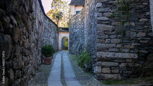 Fototapeta Naklejka Na Ścianę i Meble -  Scenic sight in Orta San Giulio, beautiful village on Lake Orta, Piedmont (Piemonte), Italy.
