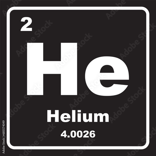 Helium element icon