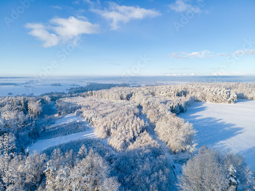 drone winter landscape