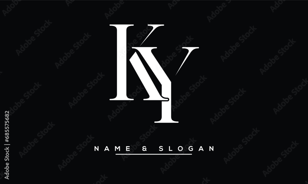KY, YK, K, Y Abstract Letters Logo Monogram KY, YK, K, Y Abstract Letters Logo Monogram