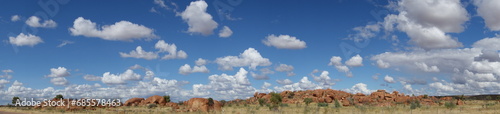 Devils Marbles in Warumungu Panorama View photo