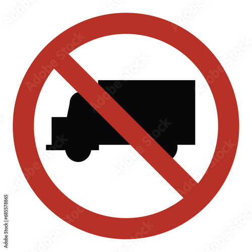 no trucks road sign