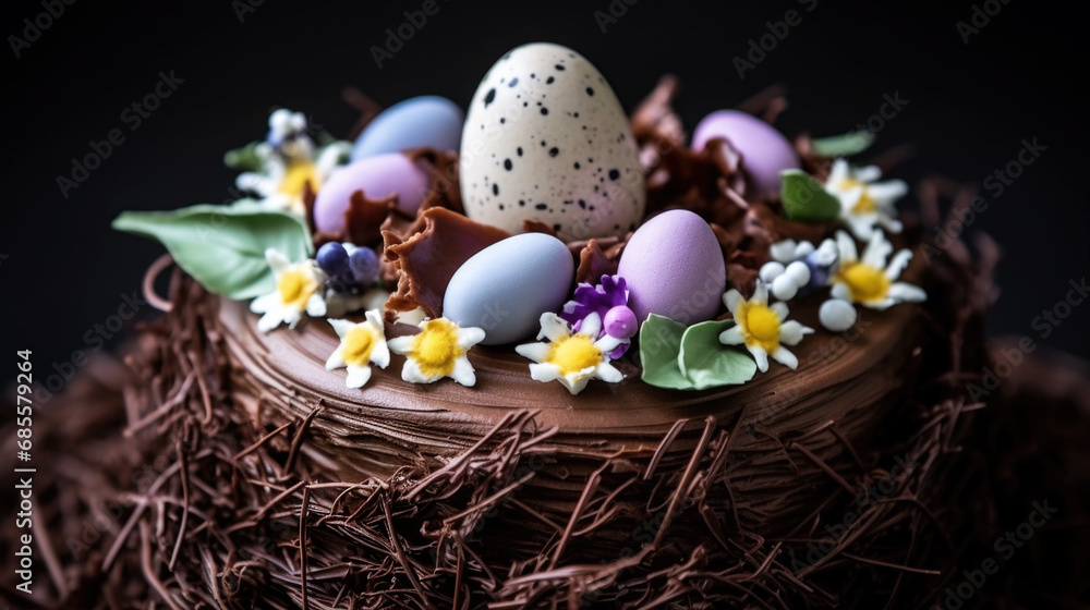 Easter eggs in a basket Easter eggs in a basket