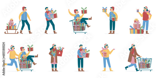 People Buying Christmas Gifts