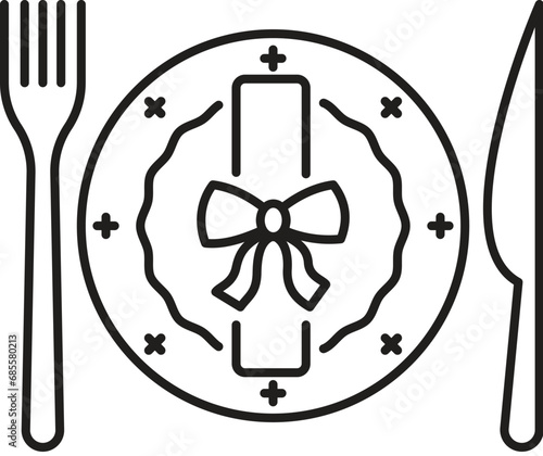 christmas dinner icon