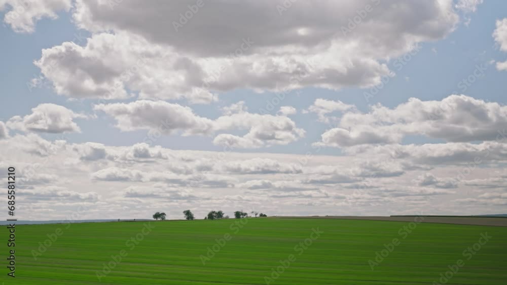 Aerial flight over the German fields in the summer. Aerial flight over the German fields in the summer.
