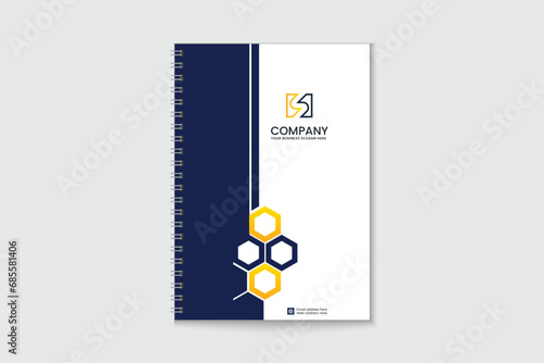 Creative notebook cover design for corporate business