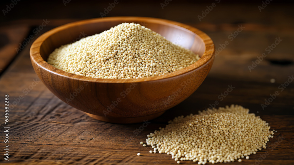 bowl of uncooked pearl couscous bowl of uncooked pearl couscous