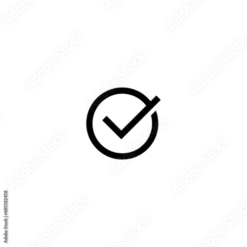 Tick Mark icon isolated on white 