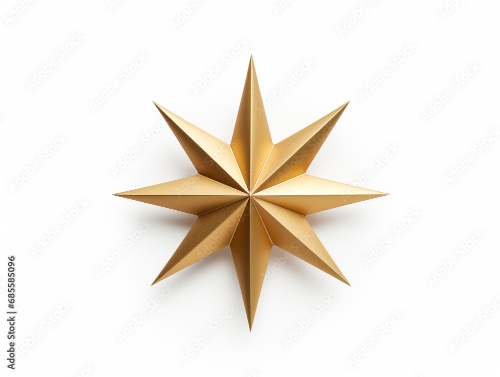 Christmas star tree topper, white background Christmas star tree topper, white background