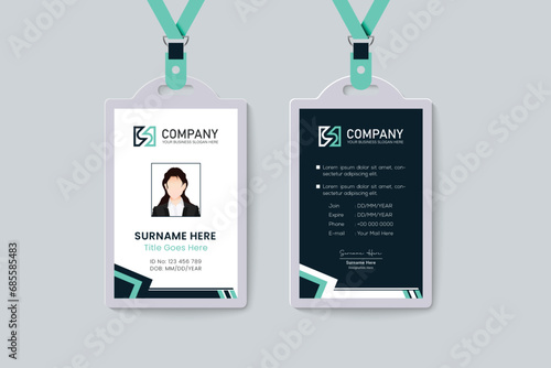 Modern business id card template design