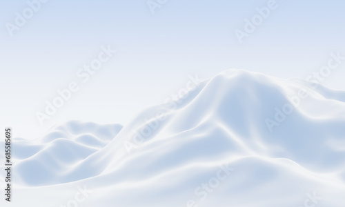 Snowy mountain. White terrain.