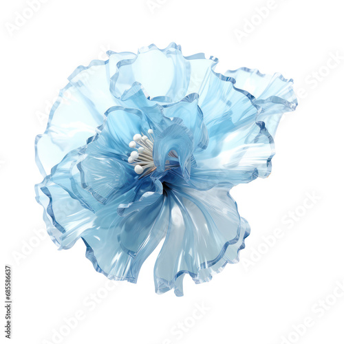 sky blue crystal carnation,sky blue carnation made of crystal isolated on transparent background,transparency  © SaraY Studio 