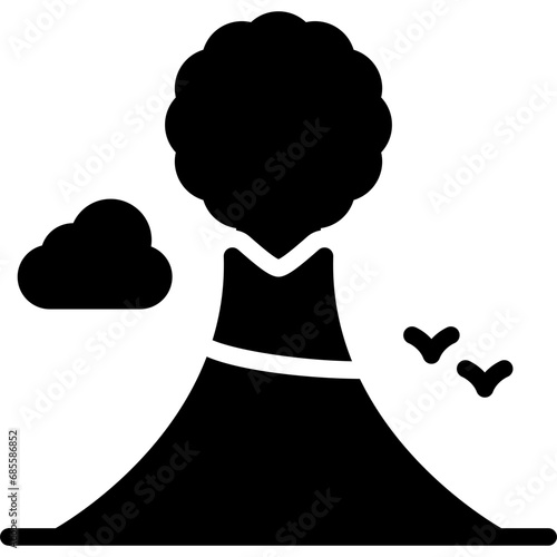 Volcano Landscape Icon