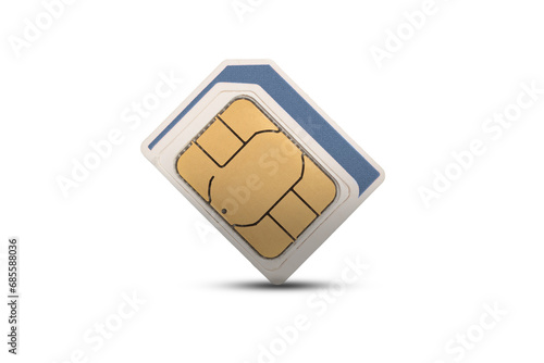 Blank micro nano SIM isolated on white background