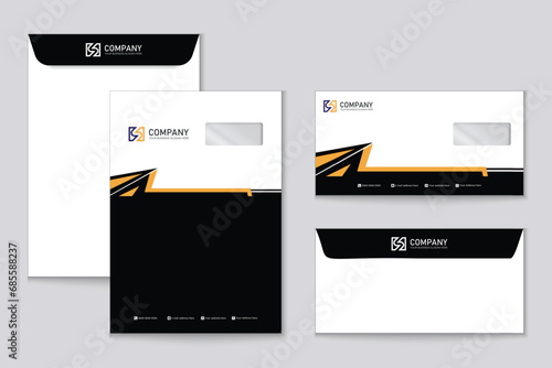 Modern company business envelope template