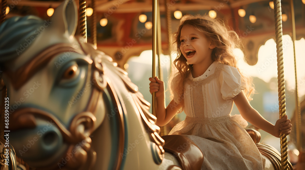 Childhood Nostalgia: Whimsical Carousel | Generative AI	