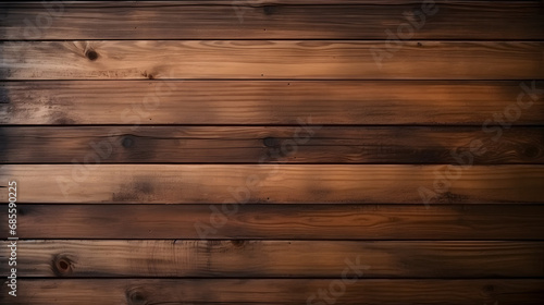 Texture of brown wooden planks for background. Generative AI.