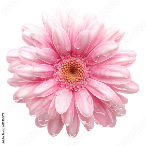 Pink crystal daisy pink daisy made of crystal isolated on transparent background transparency 