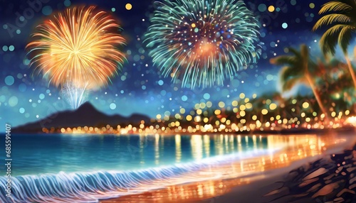 New years eve on the beach in hawaii