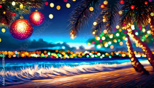 Christmas season on the Beach in the Pacific