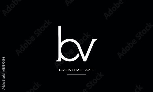 BV, VB, B, V abstract letters logo monogram photo