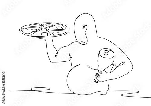 Man. Junk food. Obesity. One line
