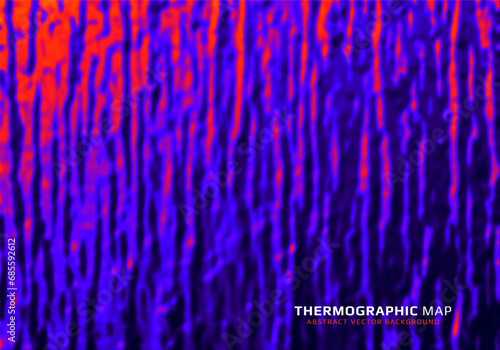 Heat map. Abstract infrared thermographic background. Vector illustration.