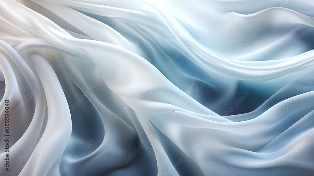 Elegant white and light blue silk background. Luxurious wedding concept. Generative AI Elegant white and light blue silk background. Luxurious wedding concept. Generative AI