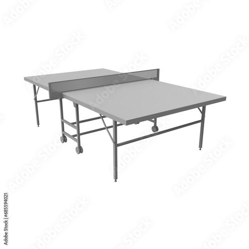 pingpong table isolated on white