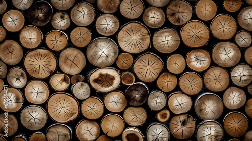 wallpaper wood log. Generative AI.