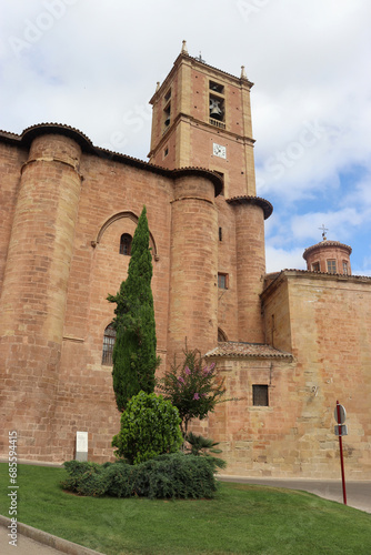 Facade of the Monastery of Santa Maria La Real in Najera (La Rioja)