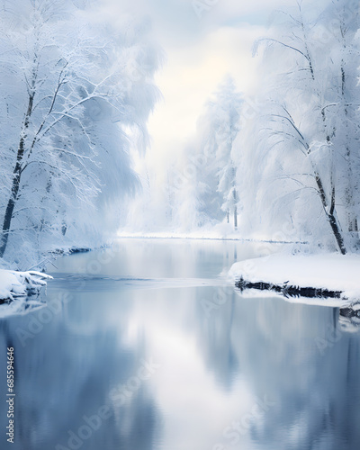 Winter Wonderland: Snowy Serenity   Generative AI  © Lennart