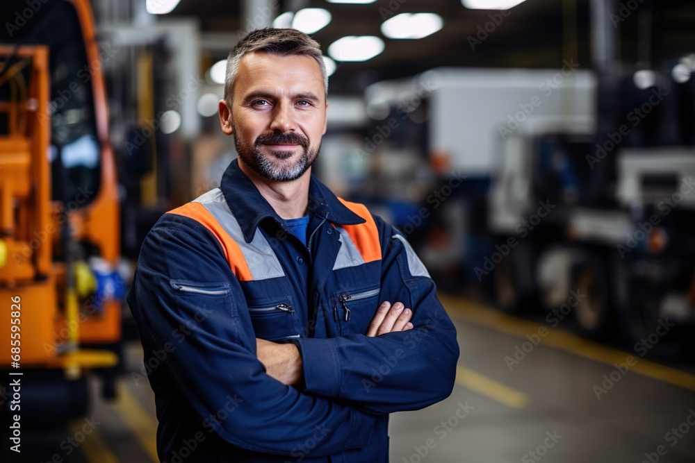 Worker in a work environment. Logistics worker Worker in a work environment. Logistics worker