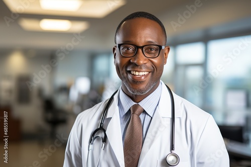 Worker in a work environment. healthcare worker portrait