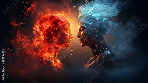 fire and aqua the nature of the love, Generative AI