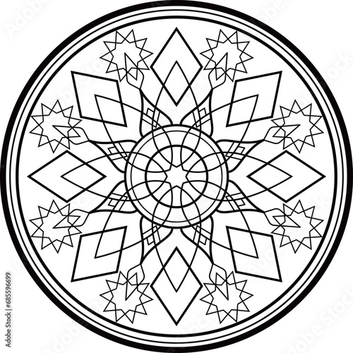 雪の結晶の魔法陣　文字なし