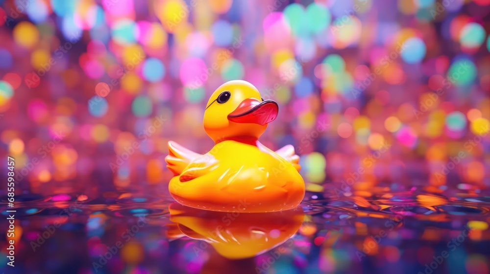 Rubber Ducky in Bokeh Effects Rubber Ducky in Bokeh Effects