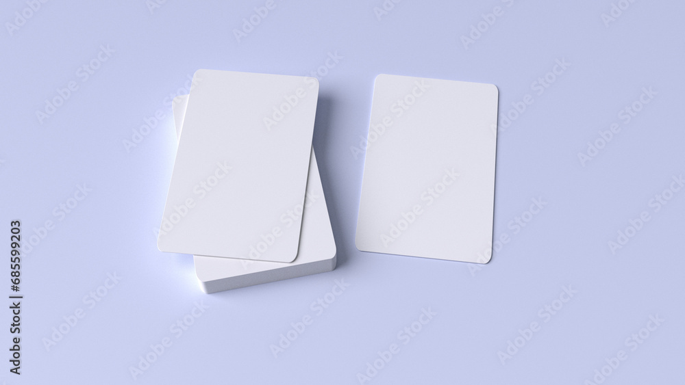 Simple Blank rendering of business card images for mockup Simple Blank rendering of business card images for mockup