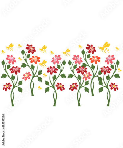 Bee and Beekeeper Vector for Beekeeping