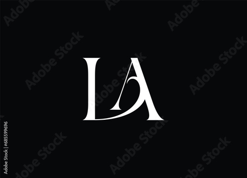 LA Letter logo design and initial logo