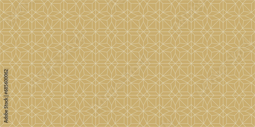 Geometric seamless pattern background. Simple graphic print. Vector line texture. Modern swatch. Minimalistic wrapping paper. Stylish monochrome trellis. Square grid. Oriental geometric pattern style
