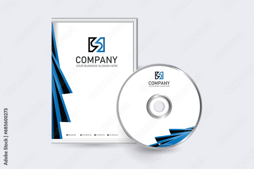 Modern company business DVD Cover and Label template