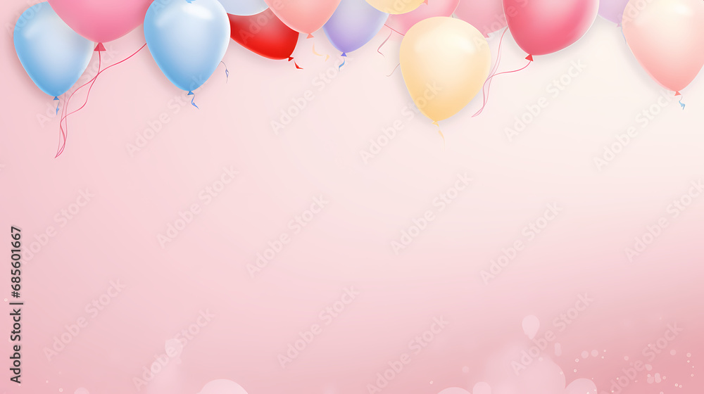 Valentine's Day Balloon Decoration Birthday Party Invitation Background
