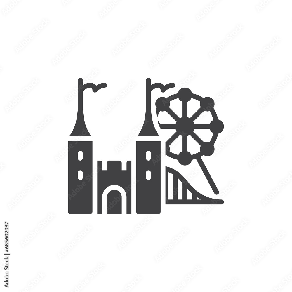 Attractions park vector icon