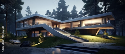 modern future house building architecture