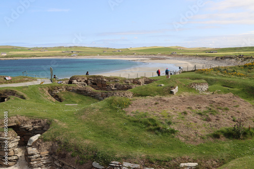 Skara Brae in Orkney, Neolithic settlement Scotland- photo