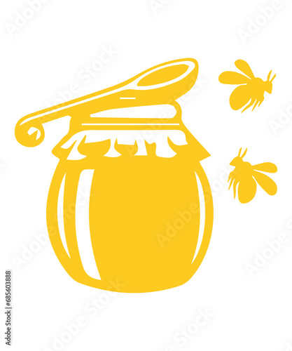 Bee and Beekeeper Vector for Beekeeping