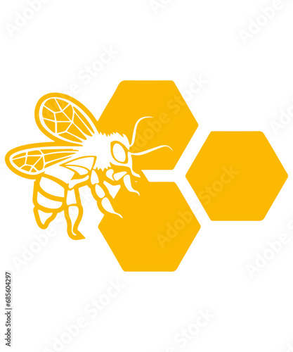 Bee and Beekeeper Vector for Beekeeping
